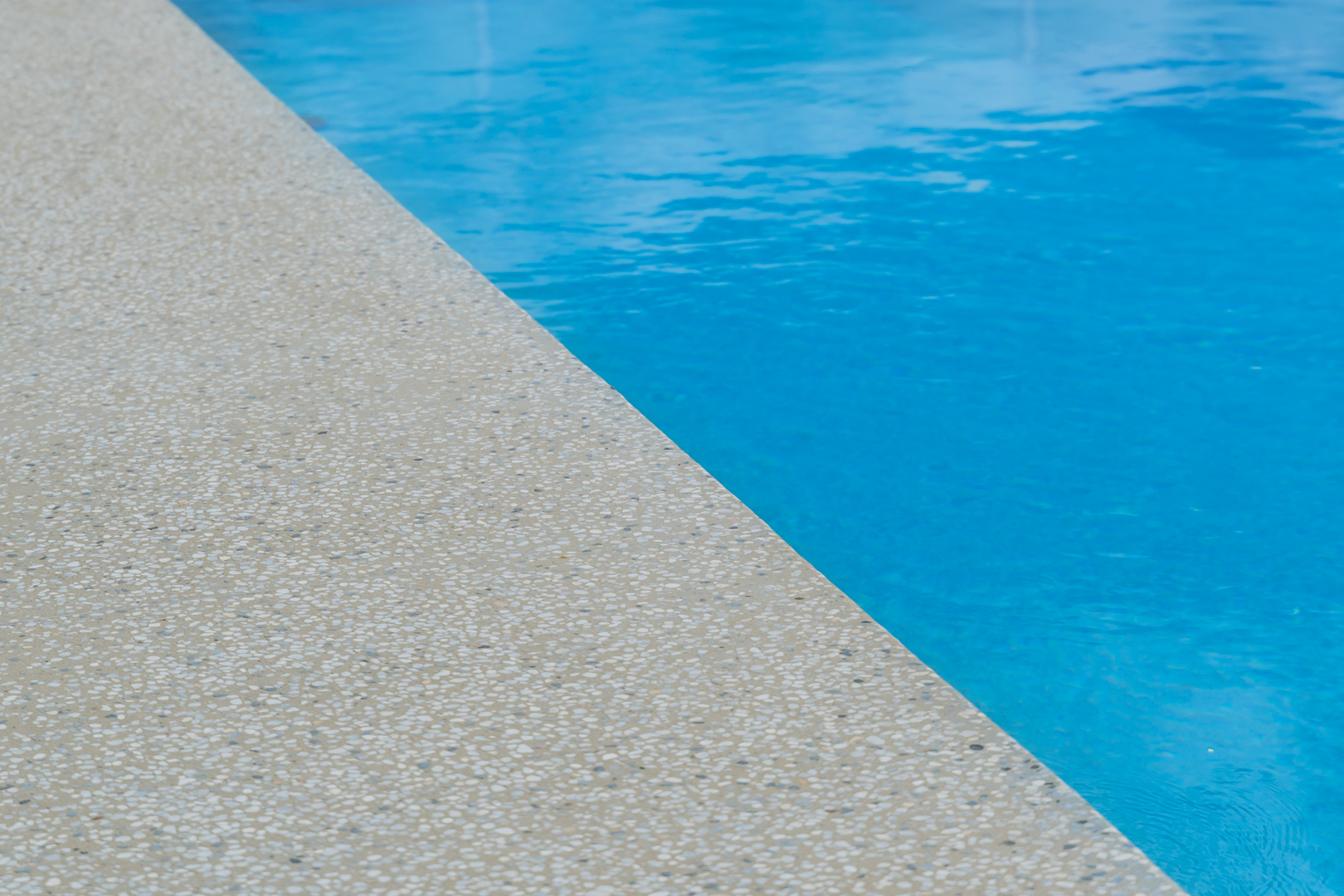 Poolside decking and landscaping